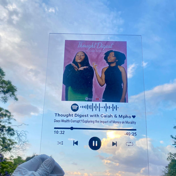 Thought Digest Acrylic Glass Music Plaque